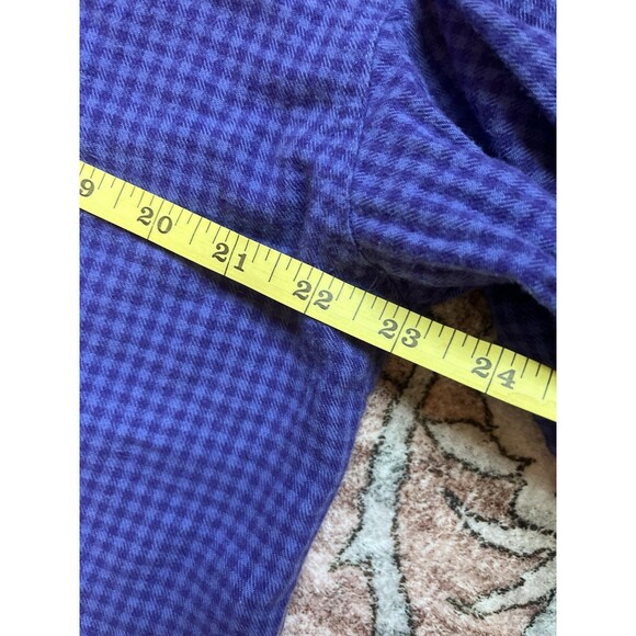 Vintage Disney Store Nightgown Women’s L/XL Mickey Mouse Blue Plaid Flannel 90s - Picture 8 of 11